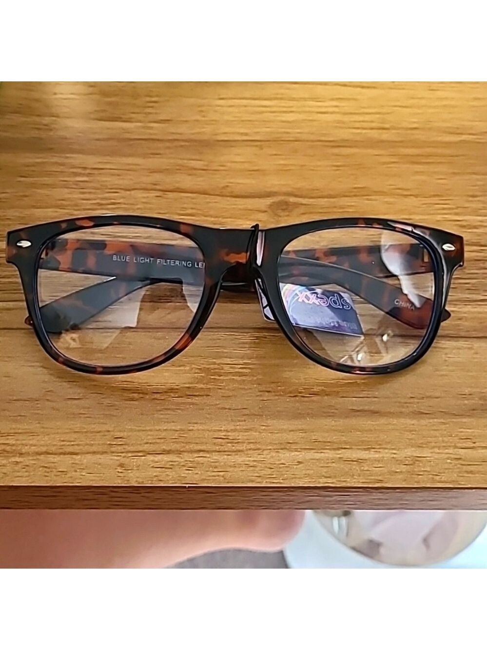 SPEXX Blue Light filtering eyeglasses tortoise shell Oversized frame NWT